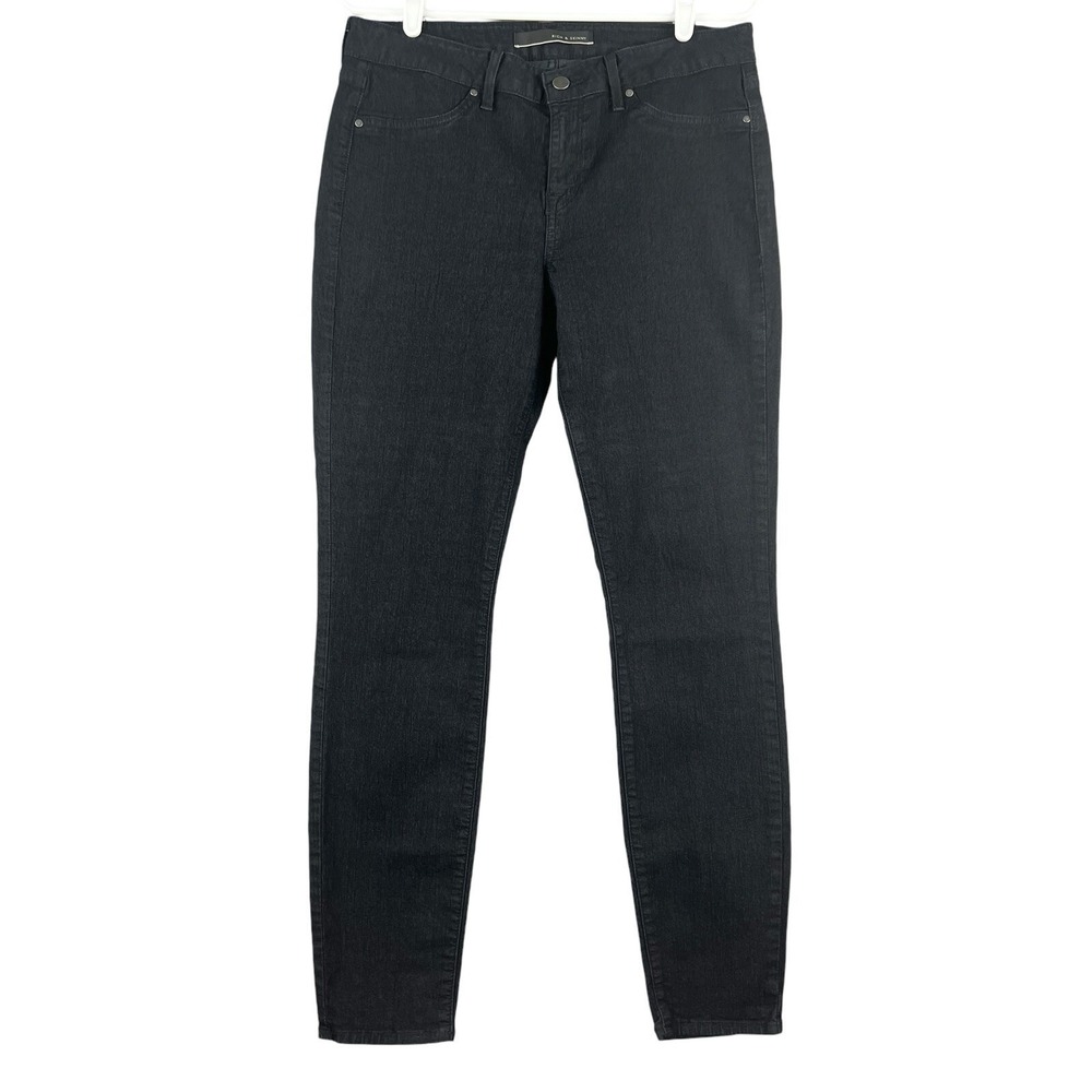 Rich & Skinny Women's Black Pants Size 31 Mid Rise Stretch Skinny